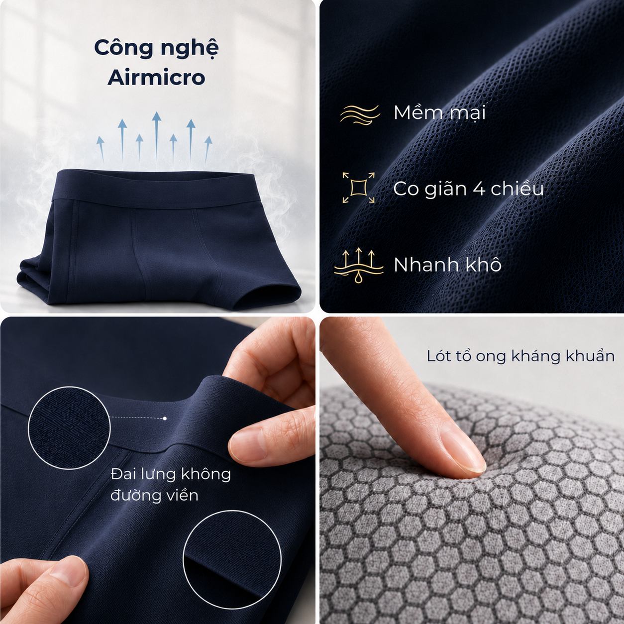 BRAVEN ICE SILK BOXER – Quần Lót Nam Lụa Băng Lạnh Cao Cấp, Co Giãn 4 Chiều, Mềm Mát Thoáng Khí